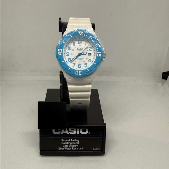 Casio Blue and White Analog Watch - Picture 1 of 4
